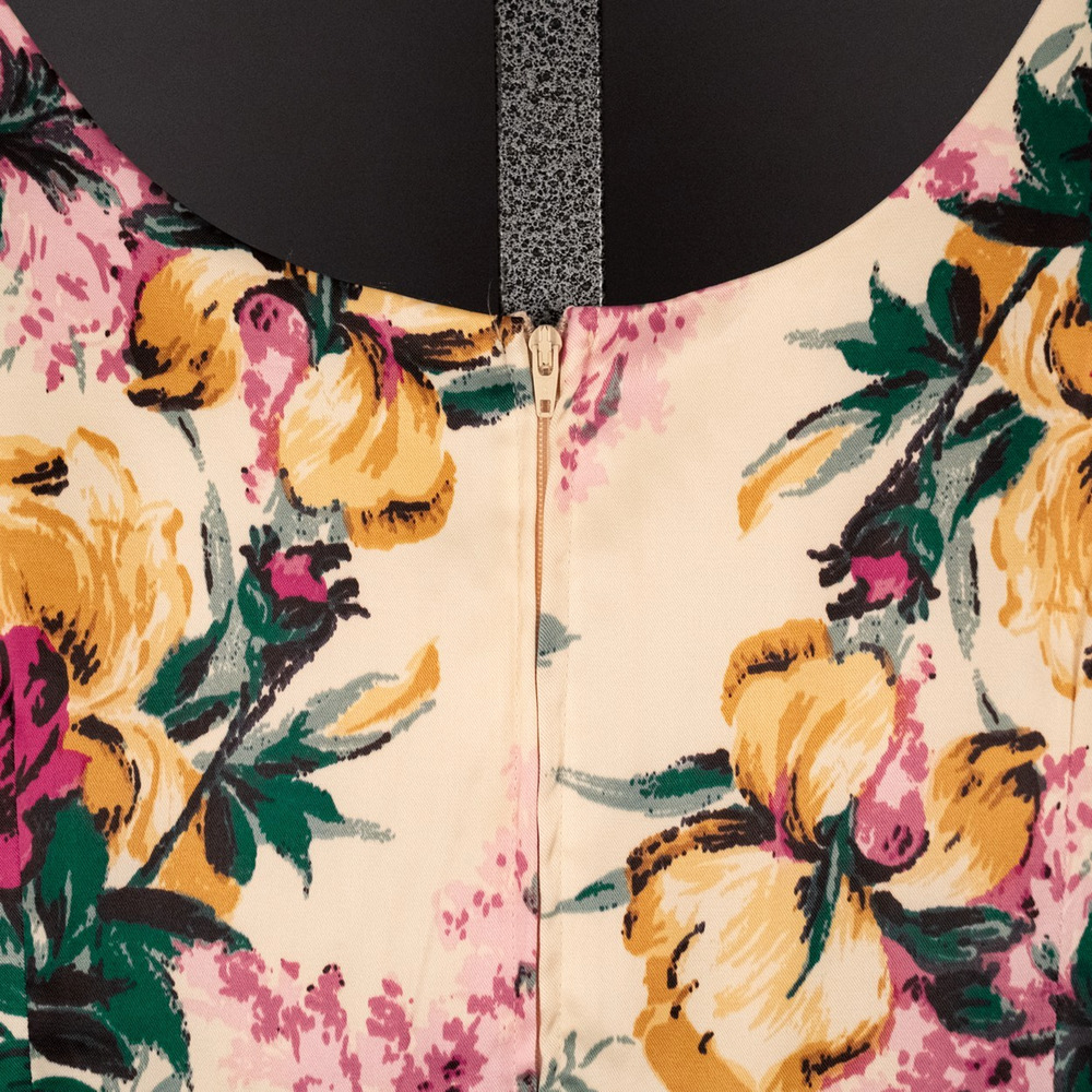 Pinup Girl Clothing Retro 50s Style Couture Dress Size 3X Satin Floral Romantic - Picture 5 of 9